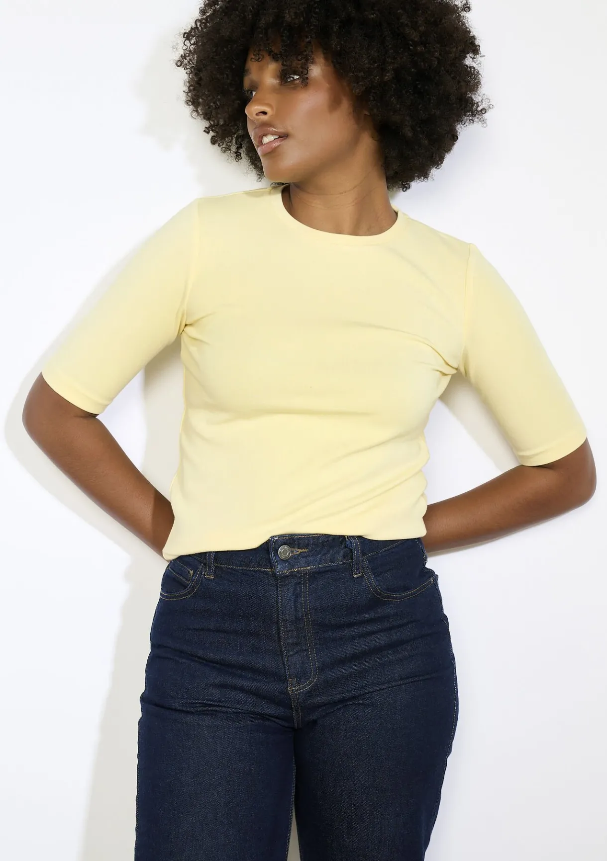 LolaLiza Aansluitend geribbeld t-shirt- Tops En T-Shirts