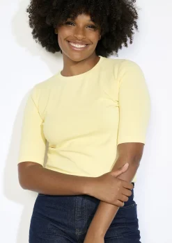 LolaLiza Aansluitend geribbeld t-shirt- Tops En T-Shirts