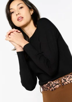 LolaLiza Basic trui met boothals- Truien En Cardigans