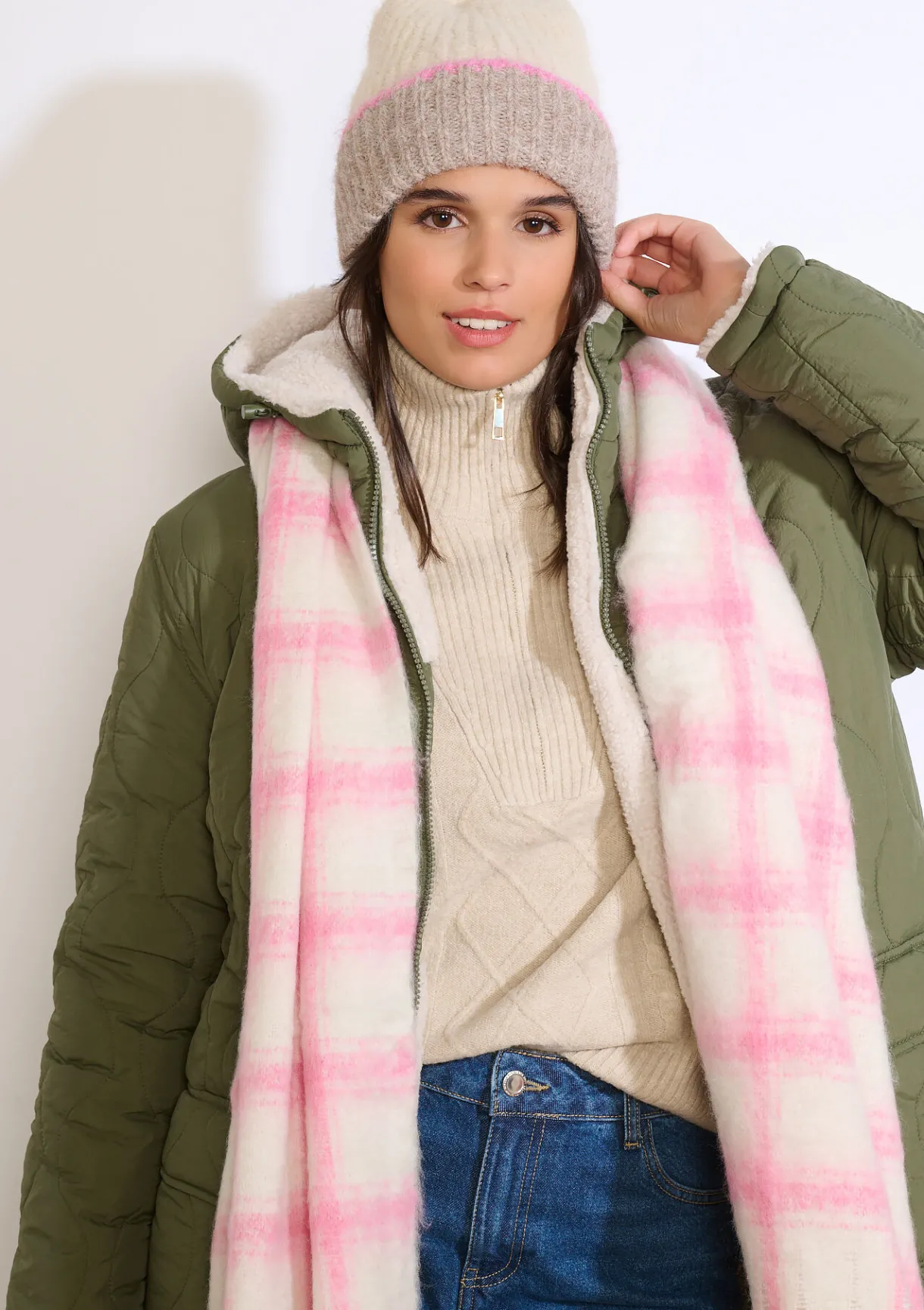 LolaLiza Bicolor gebreide beanie- Accessoires