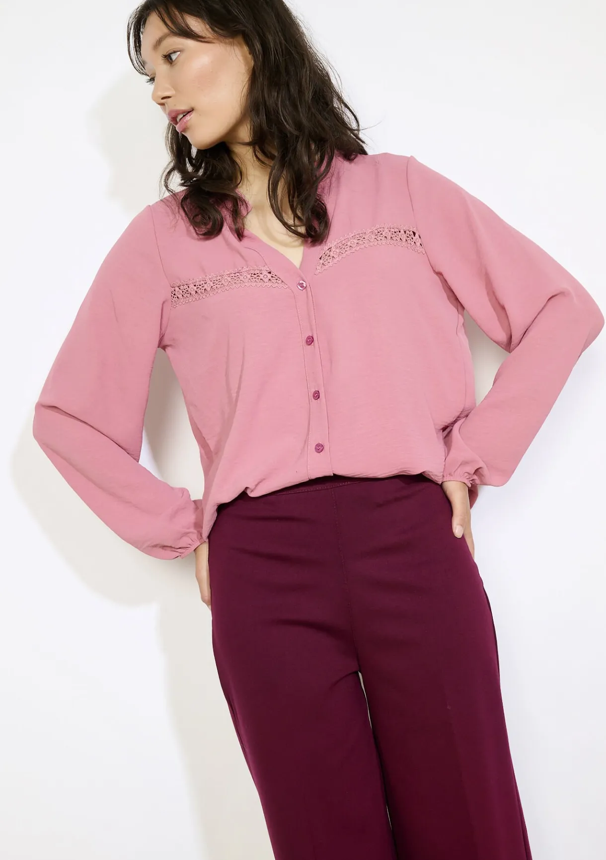 LolaLiza Blouse met haakdetails- Blouses En Hemden