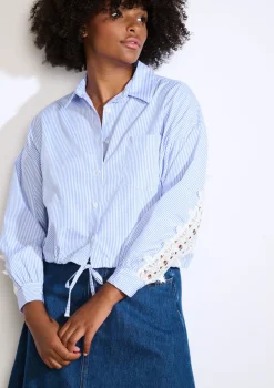 LolaLiza Blouse met kantaccenten- Blouses En Hemden