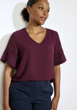 LolaLiza Blouse met opengewerkte mouwen- Blouses En Hemden