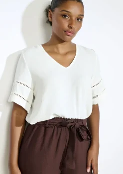 LolaLiza Blouse met opengewerkte mouwen- Blouses En Hemden