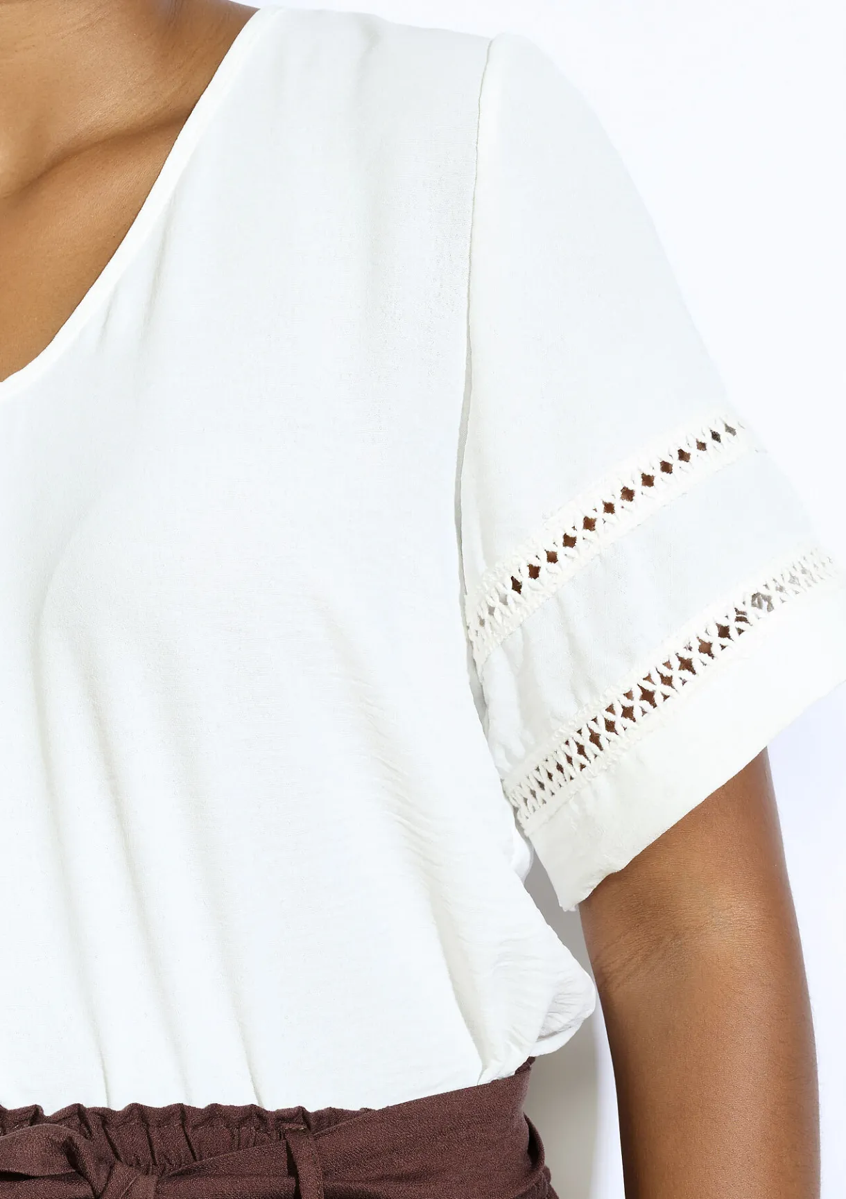 LolaLiza Blouse met opengewerkte mouwen- Blouses En Hemden