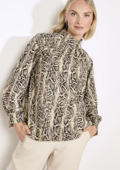 LolaLiza Blouse met slangenprint- Blouses En Hemden