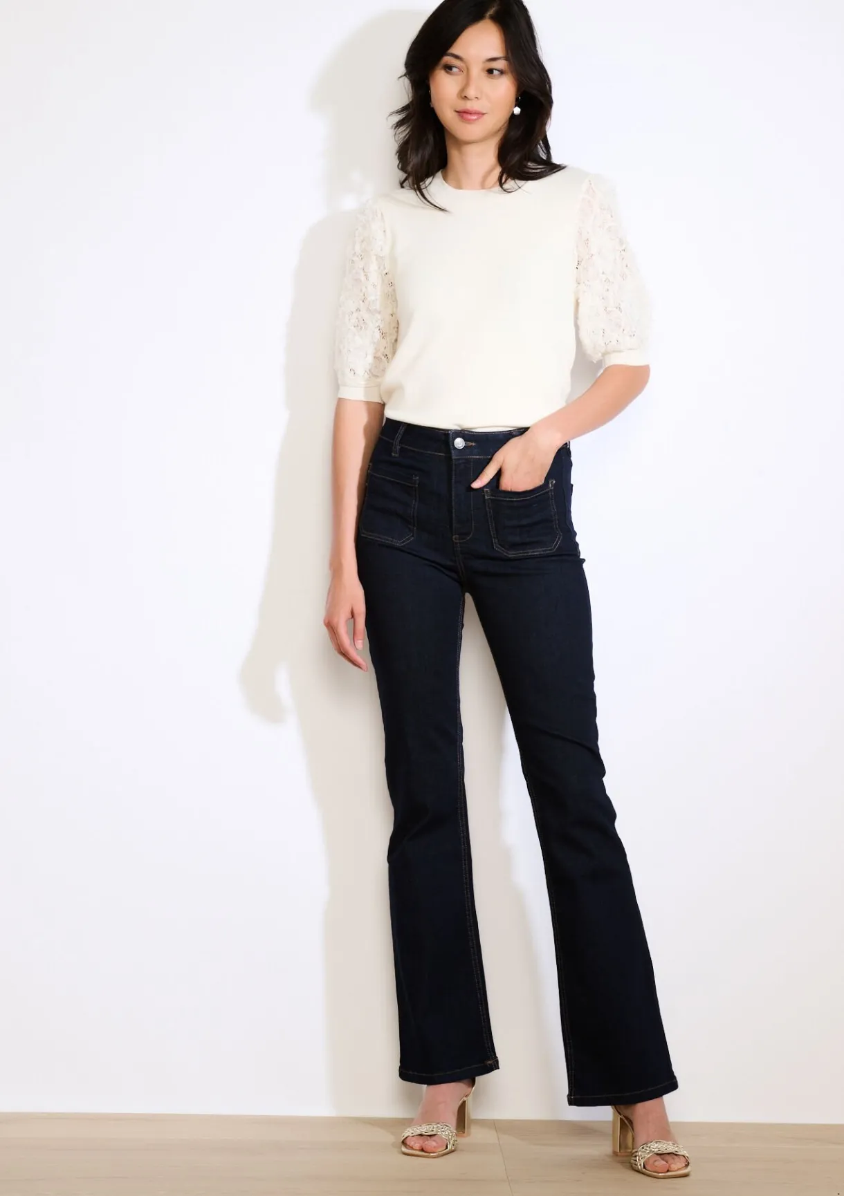 LolaLiza Bootcut jeans met elegante snit- Jeans