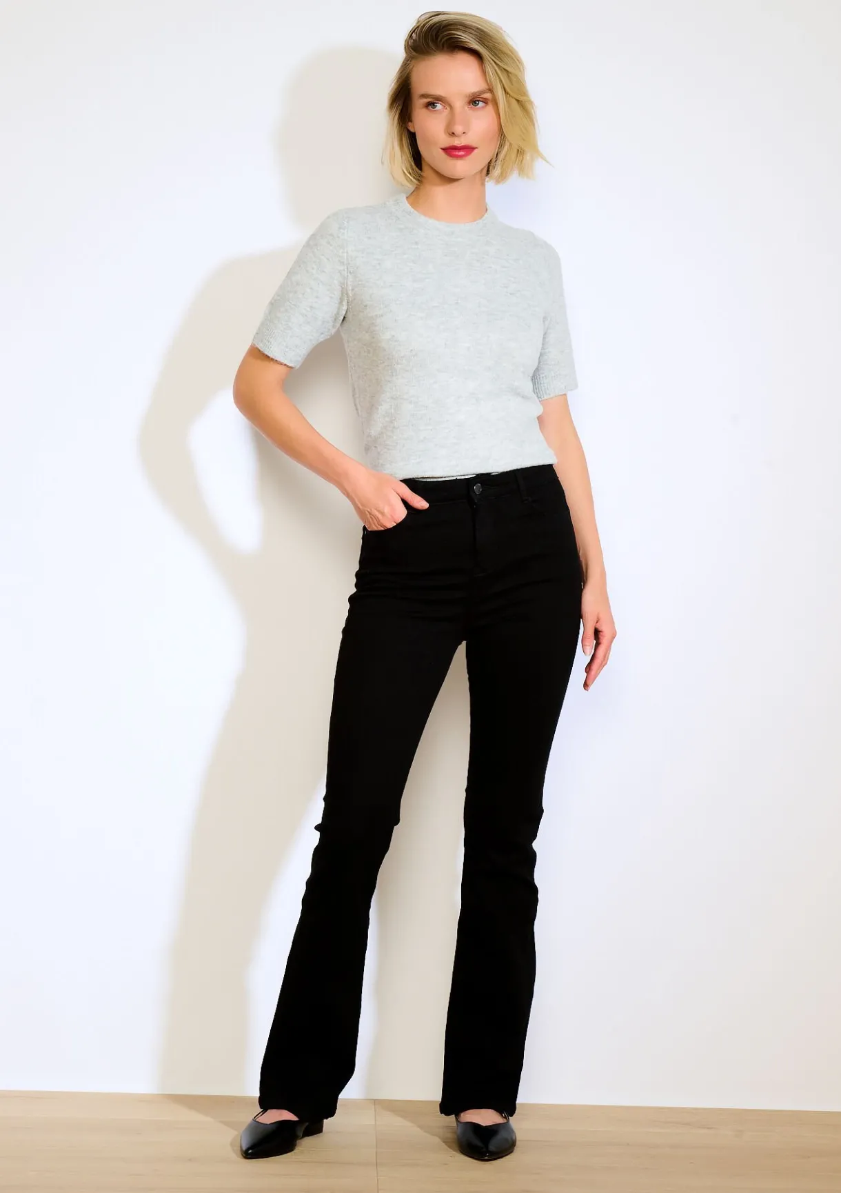 LolaLiza Bootcut jeans met hoge taille- Jeans