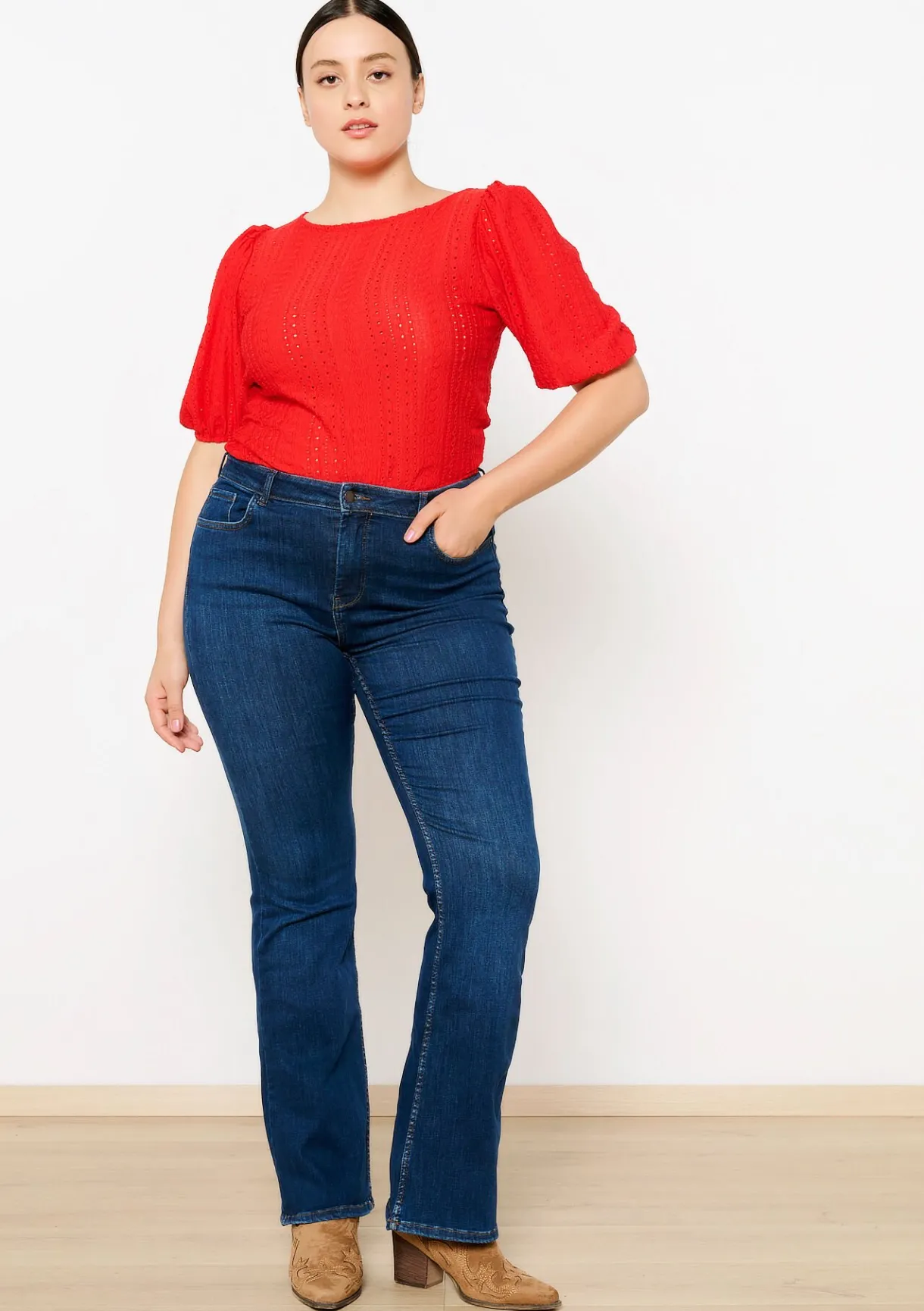 LolaLiza Bootcut jeans met hoge taille- Jeans