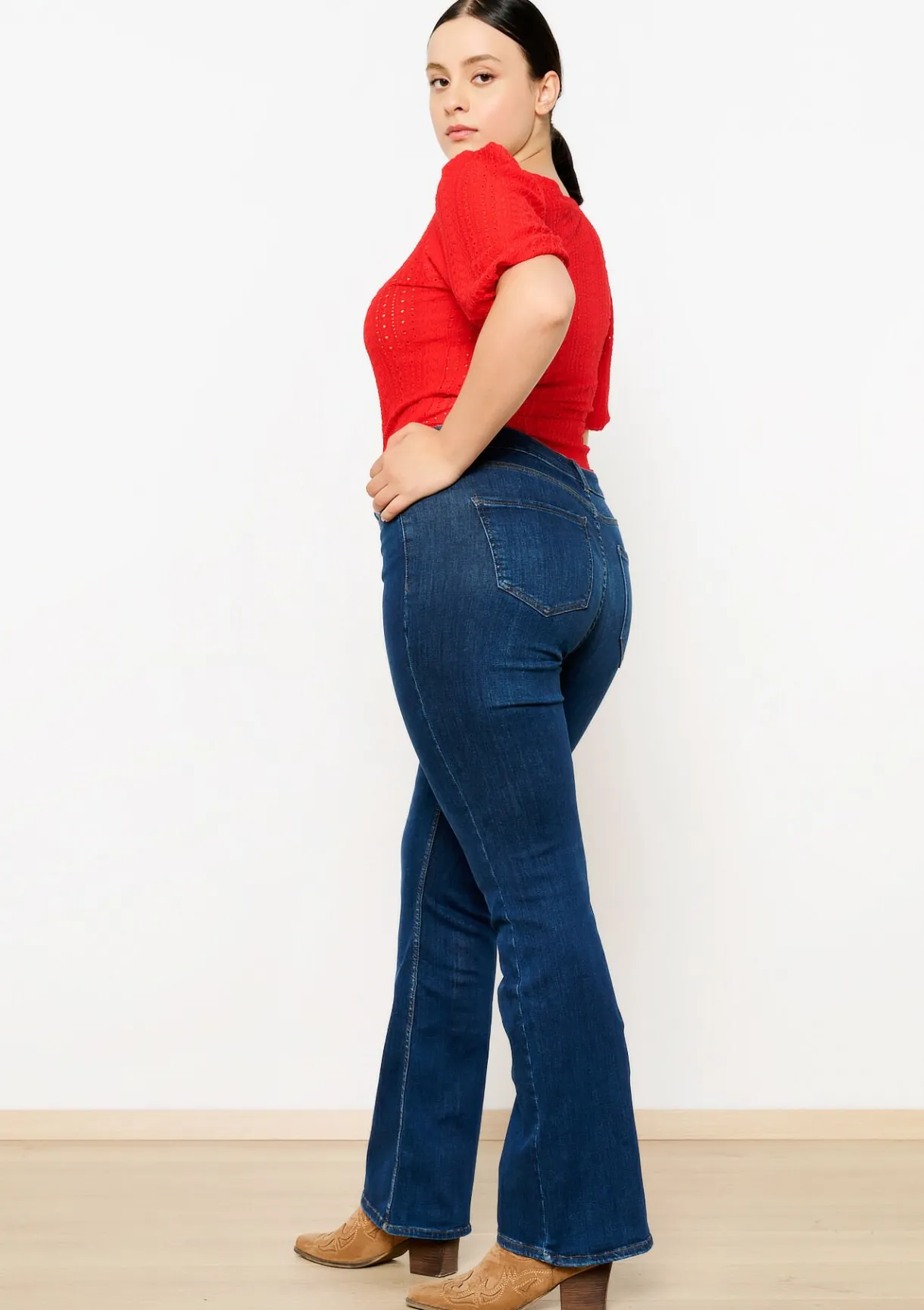 LolaLiza Bootcut jeans met hoge taille- Jeans