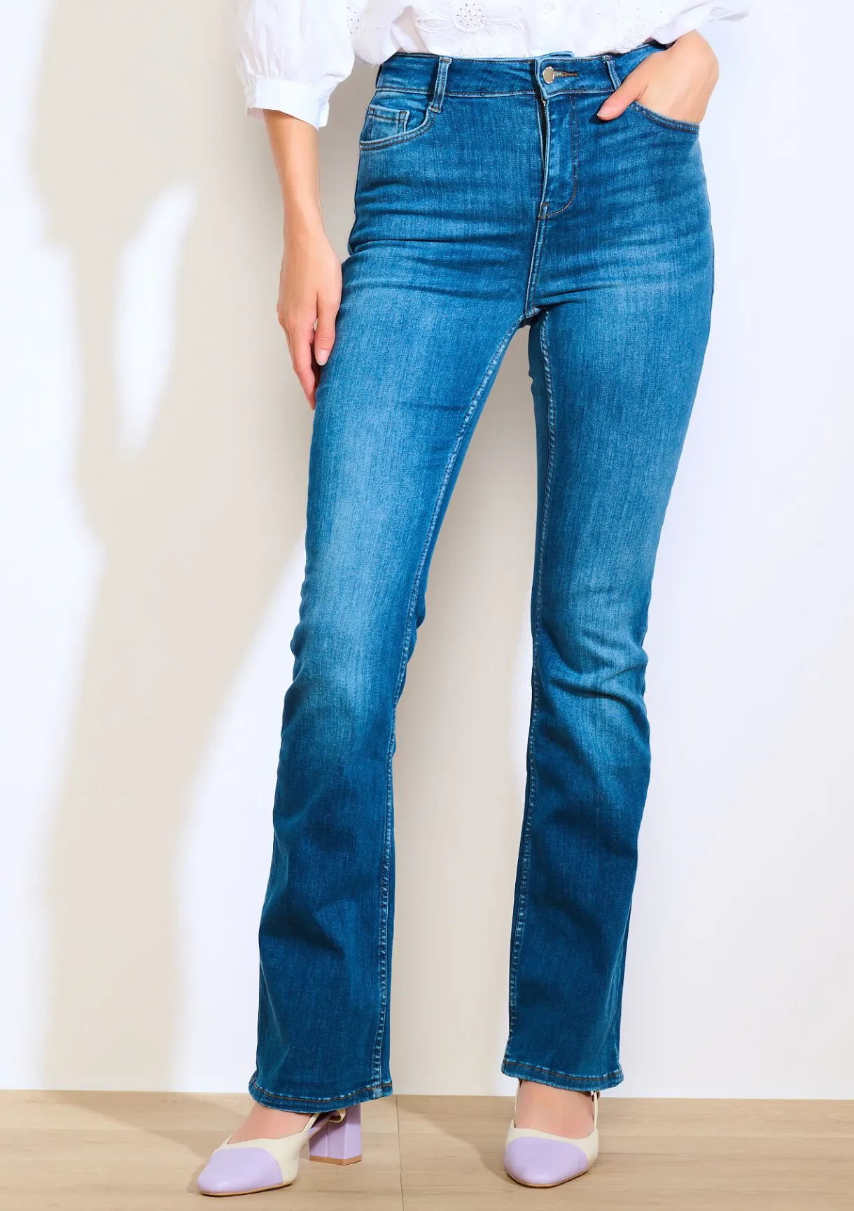 LolaLiza Bootcut jeans met hoge taille- Jeans