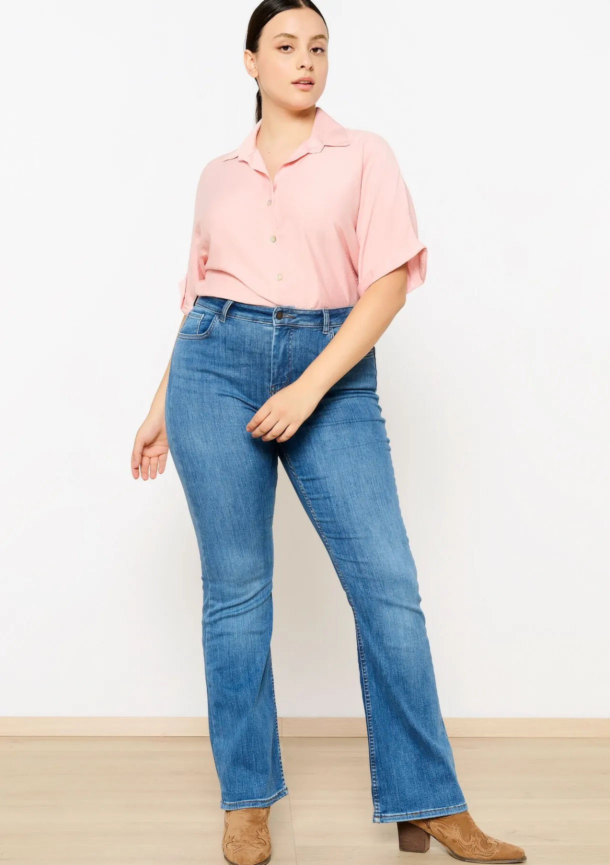 LolaLiza Bootcut jeans met hoge taille- Jeans