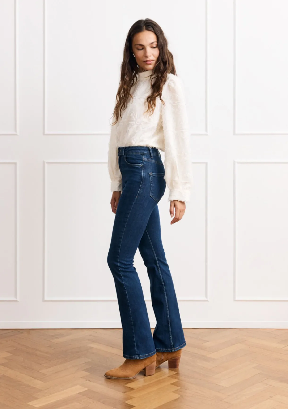 LolaLiza Bootcut jeans met hoge taille- Jeans