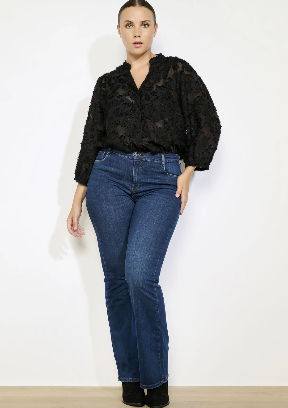 LolaLiza Bootcut jeans met hoge taille- Jeans