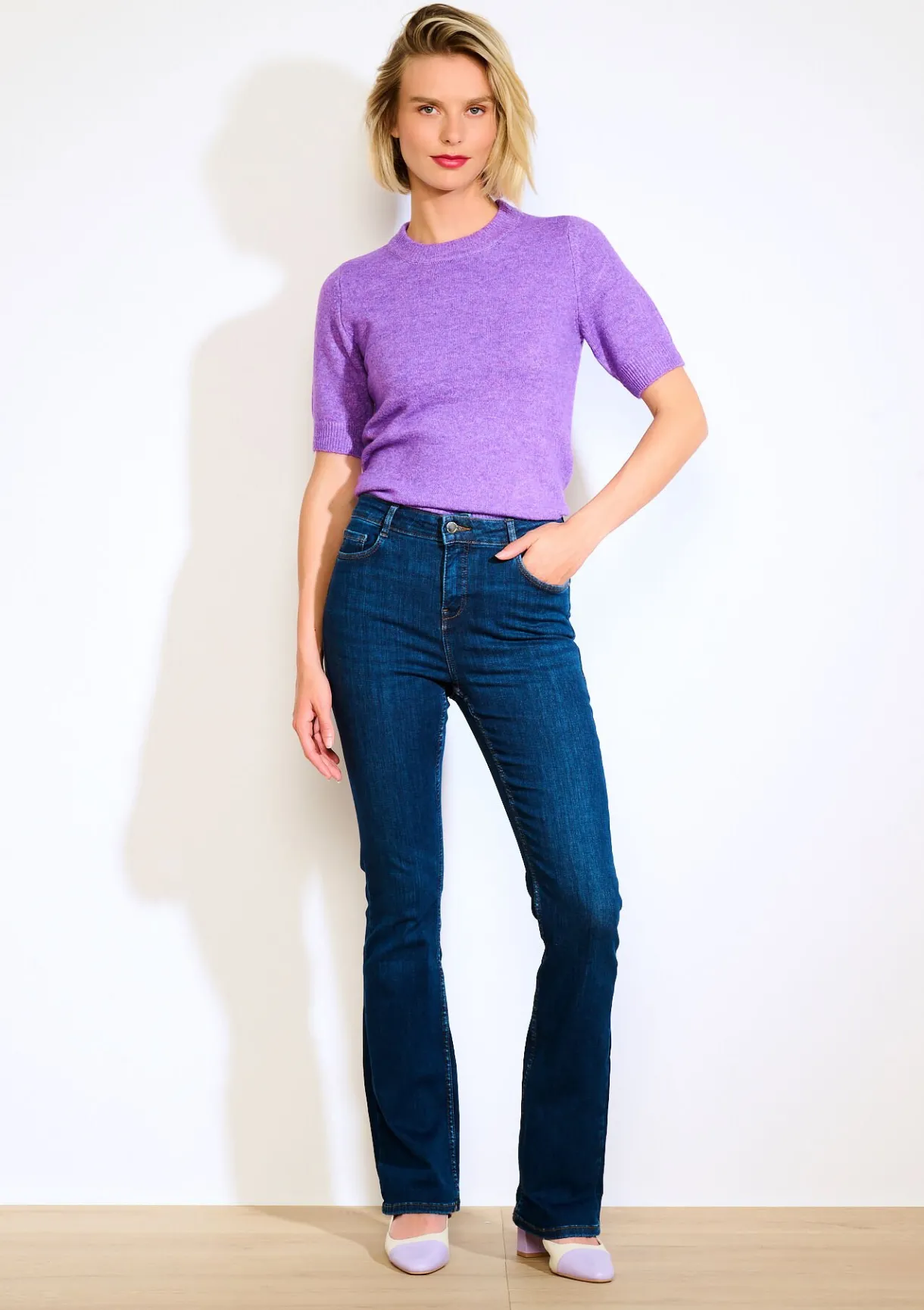 LolaLiza Bootcut jeans met hoge taille- Jeans