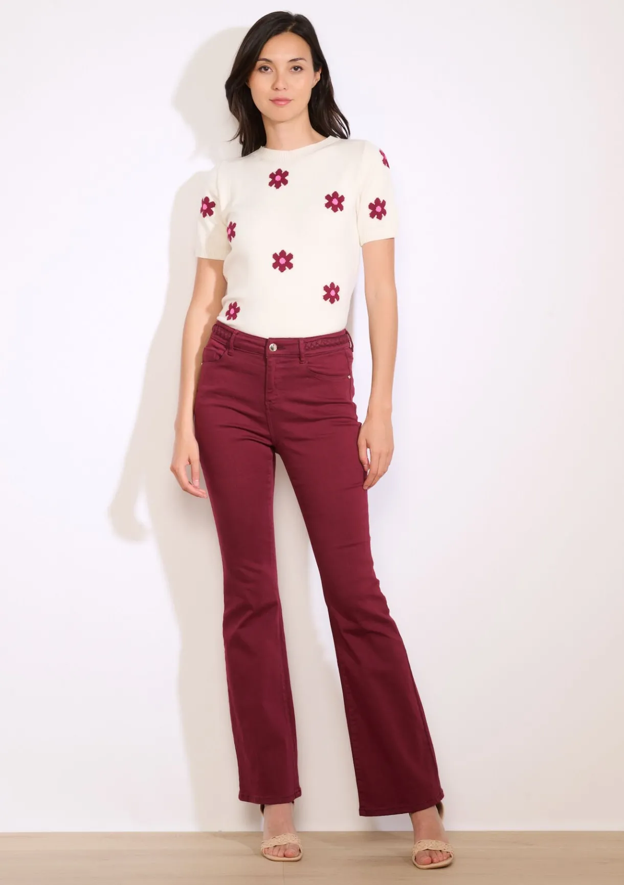 LolaLiza Bootcut jeans met hoge taille- Jeans