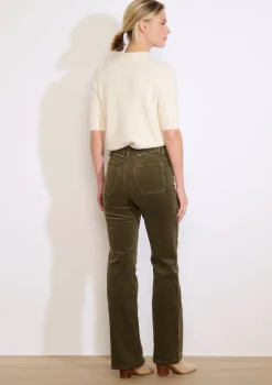 LolaLiza Bootcut ribfluwelen broek met zakken- Broeken