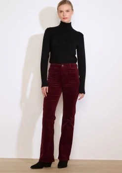 LolaLiza Bootcut ribfluwelen broek met zakken- Broeken