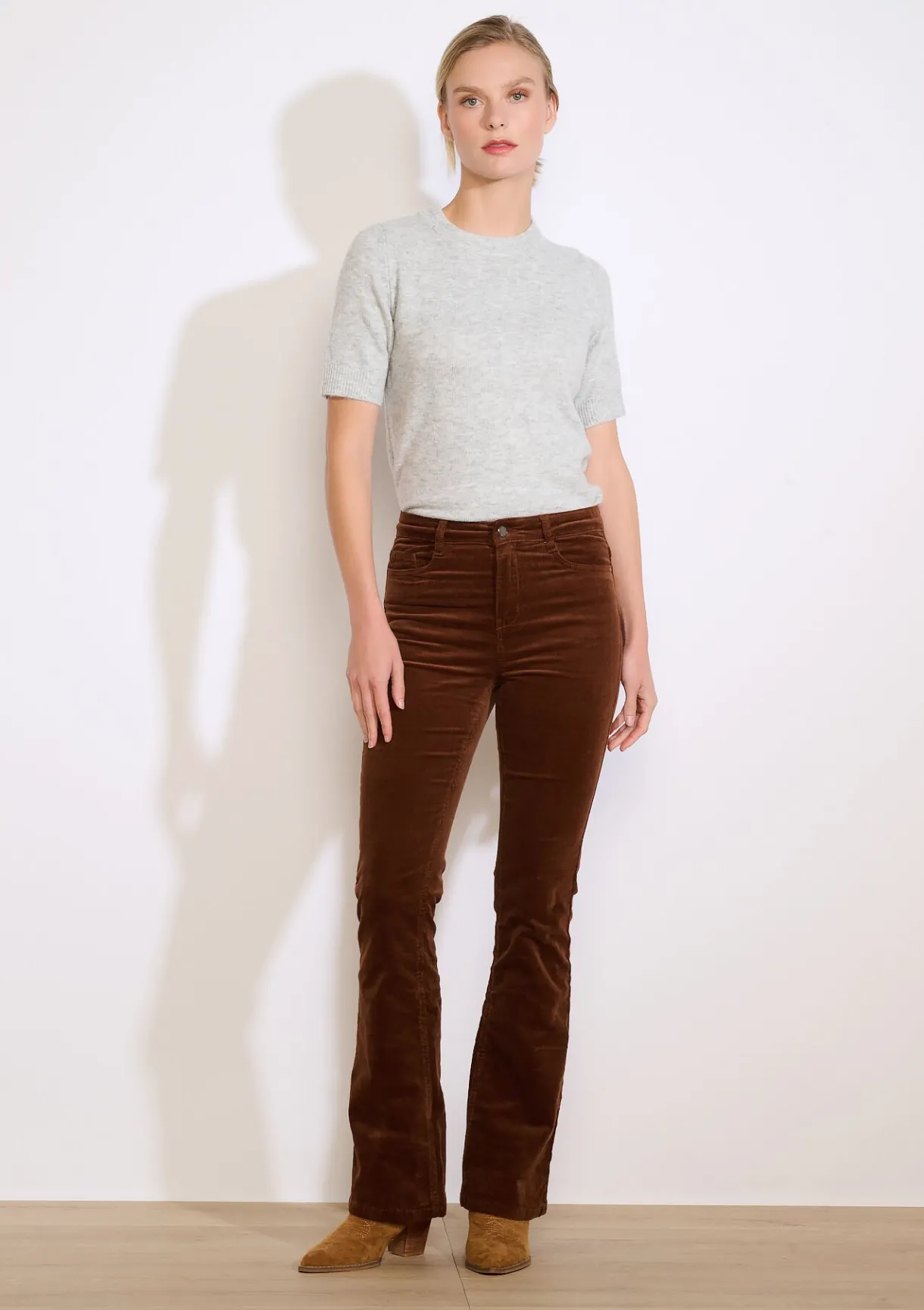 LolaLiza Bootcut ribfluwelen broek- Broeken