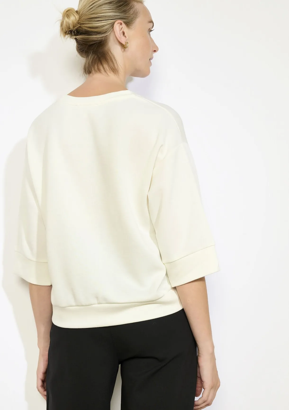 LolaLiza Boxy sweatshirt met korte mouwen- Sweats