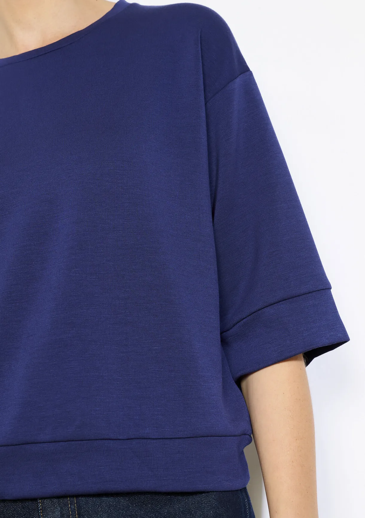 LolaLiza Boxy sweatshirt met korte mouwen- Sweats