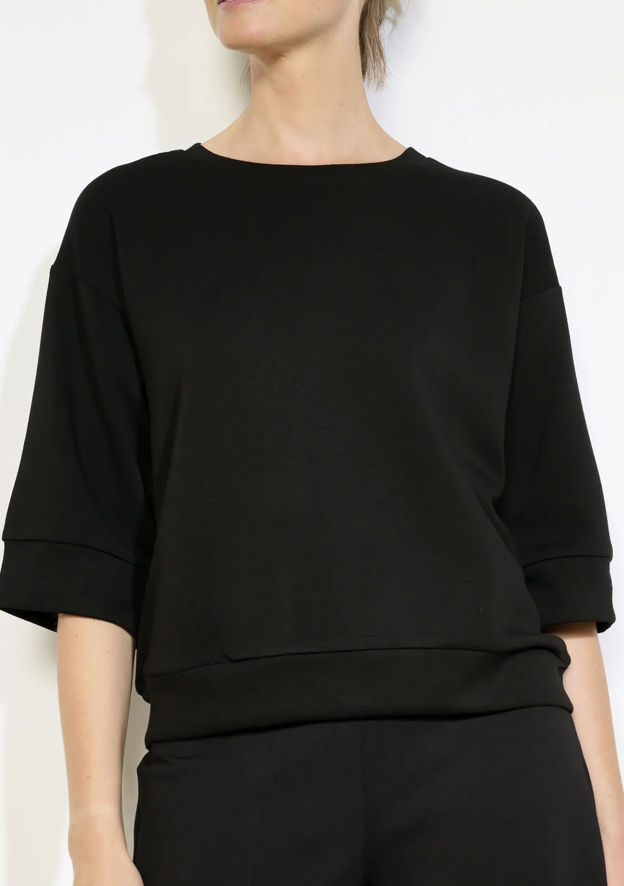 LolaLiza Boxy sweatshirt met korte mouwen- Sweats