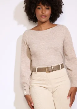 LolaLiza Brede riem met studs- Accessoires