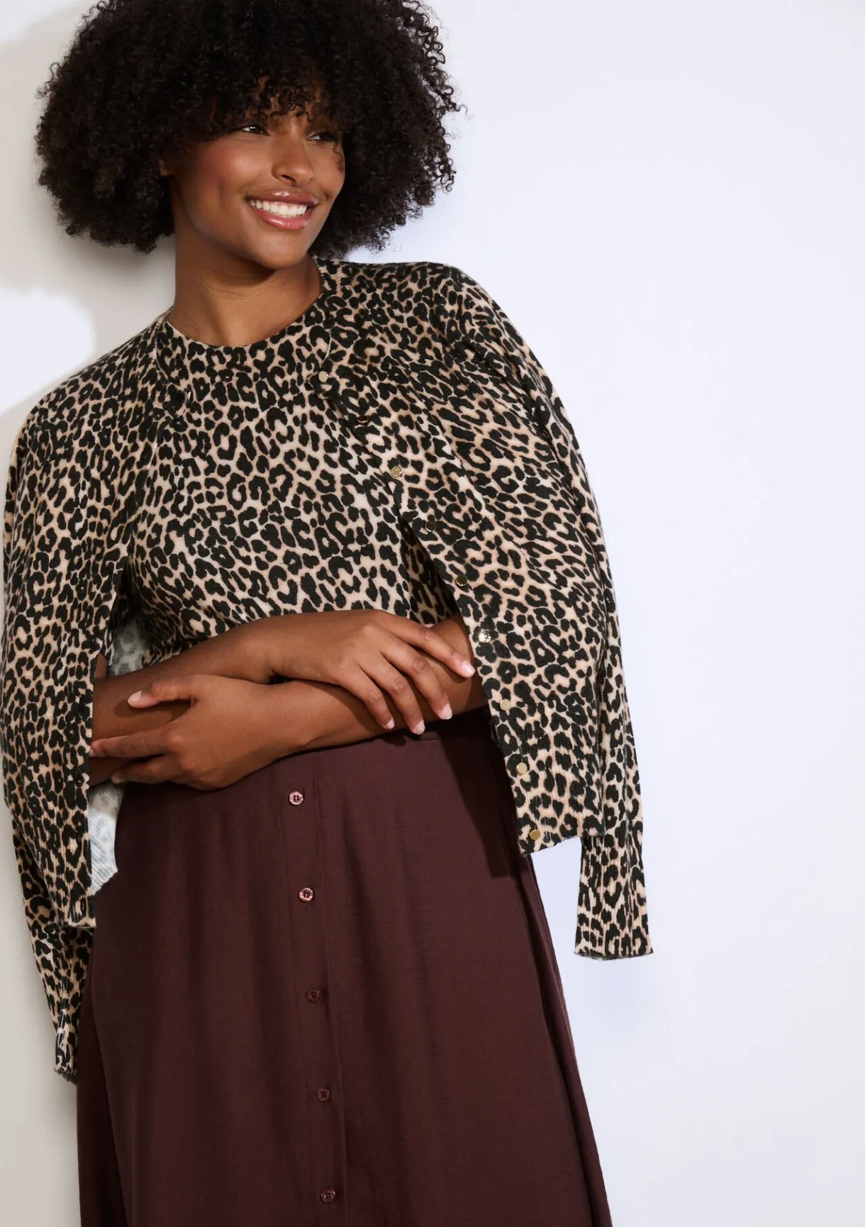 LolaLiza Cardigan met luipaardmotief- Truien En Cardigans