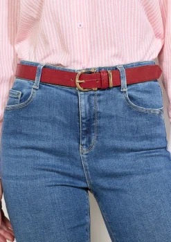 LolaLiza Croco-effect riem met gouden gesp- Accessoires