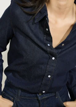 LolaLiza Denim blouse met knopen- Blouses En Hemden