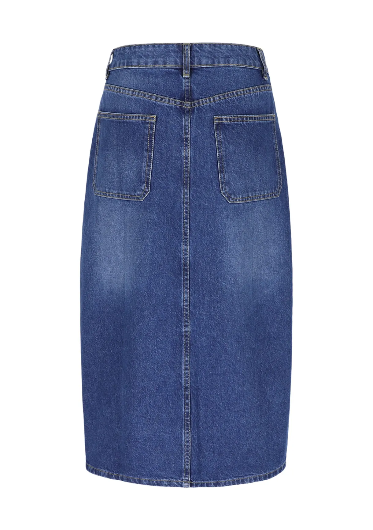 LolaLiza Denim midi-rok met split- Rokken