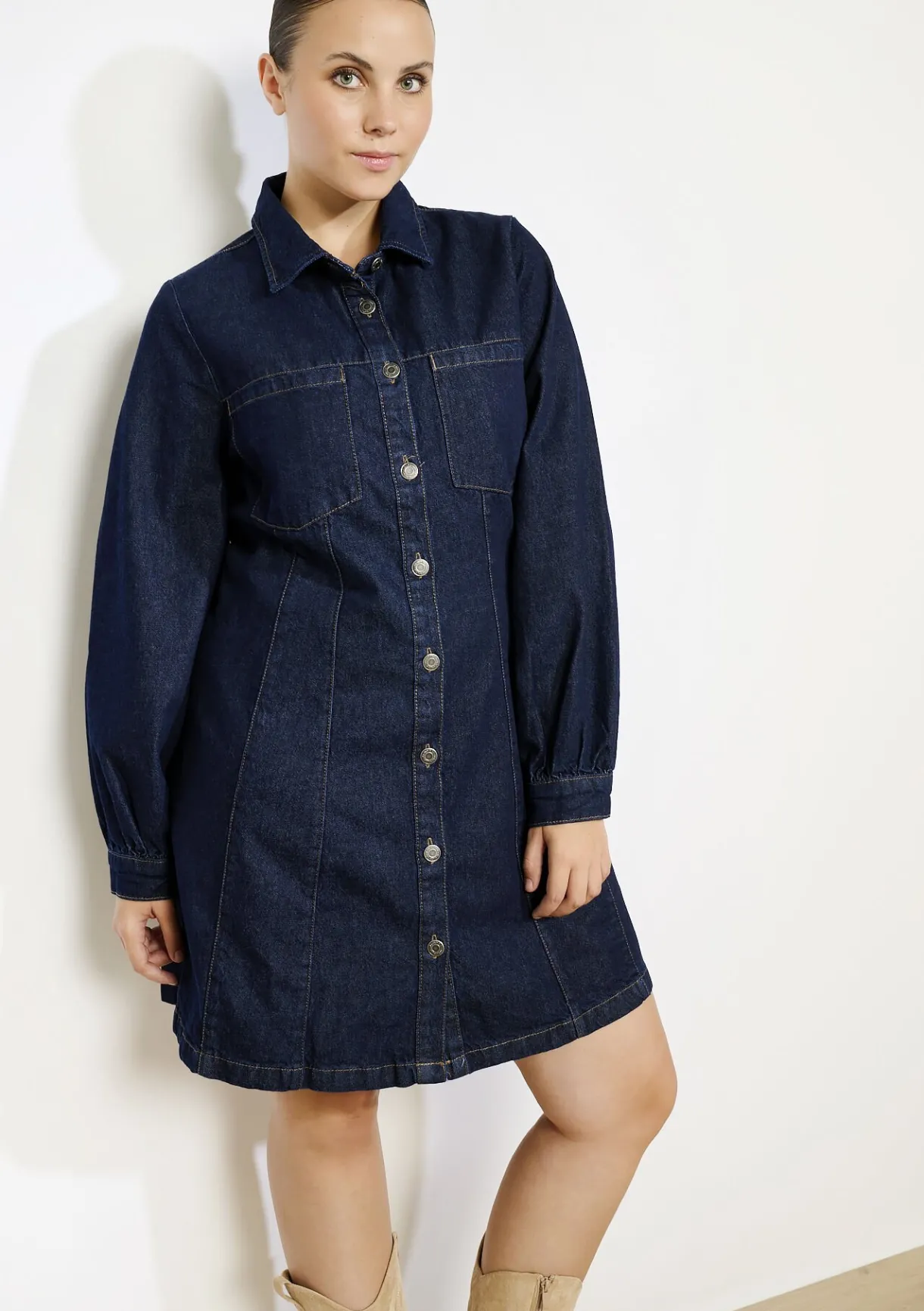 LolaLiza Denim overhemdjurk- Jurken