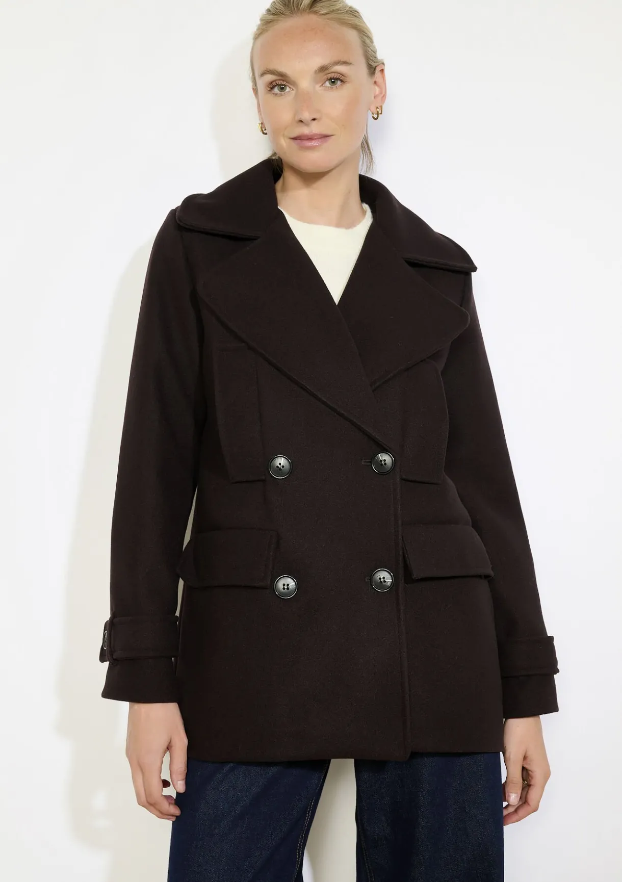 LolaLiza Double-breasted mantel- Mantels En Jassen