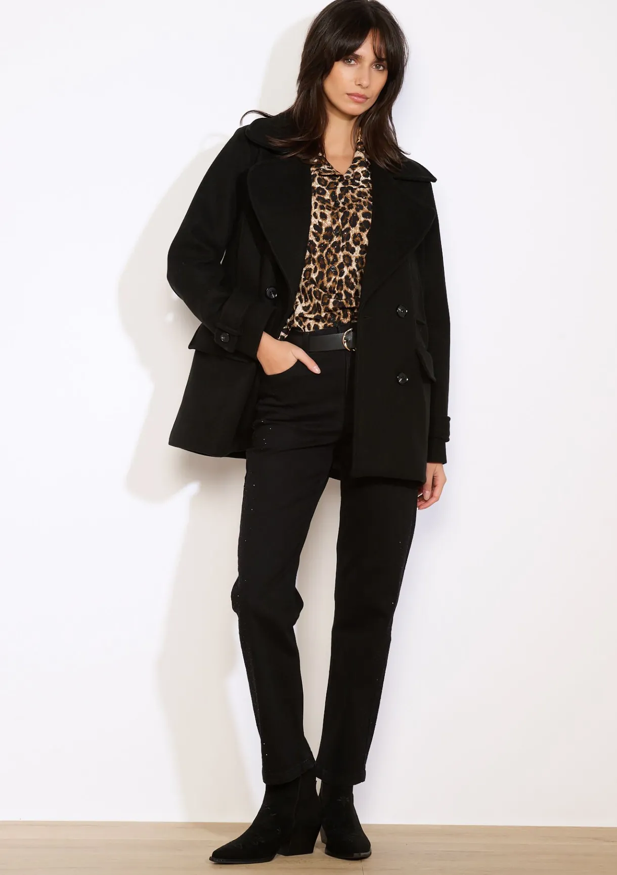 LolaLiza Double-breasted mantel- Mantels En Jassen