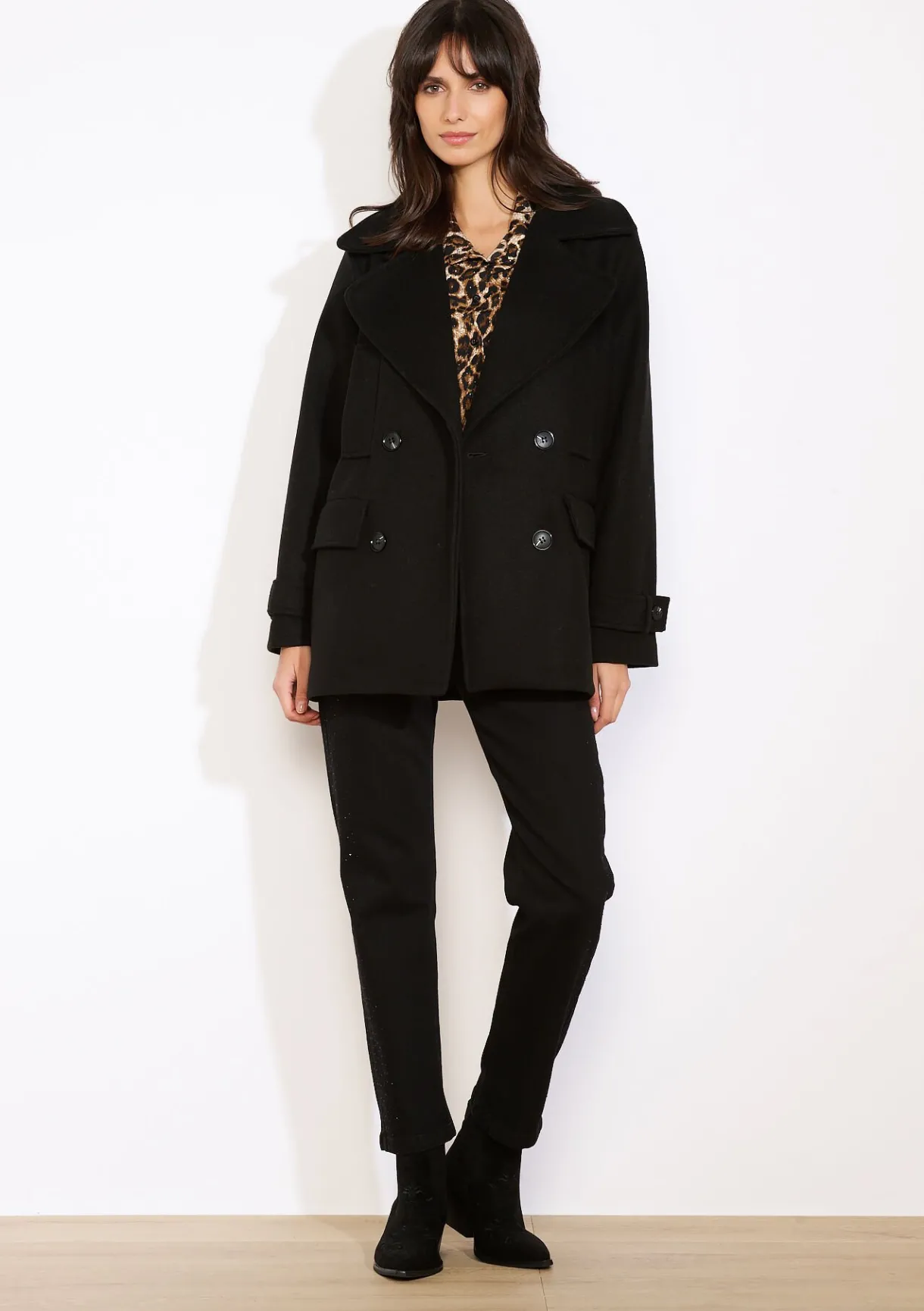 LolaLiza Double-breasted mantel- Mantels En Jassen