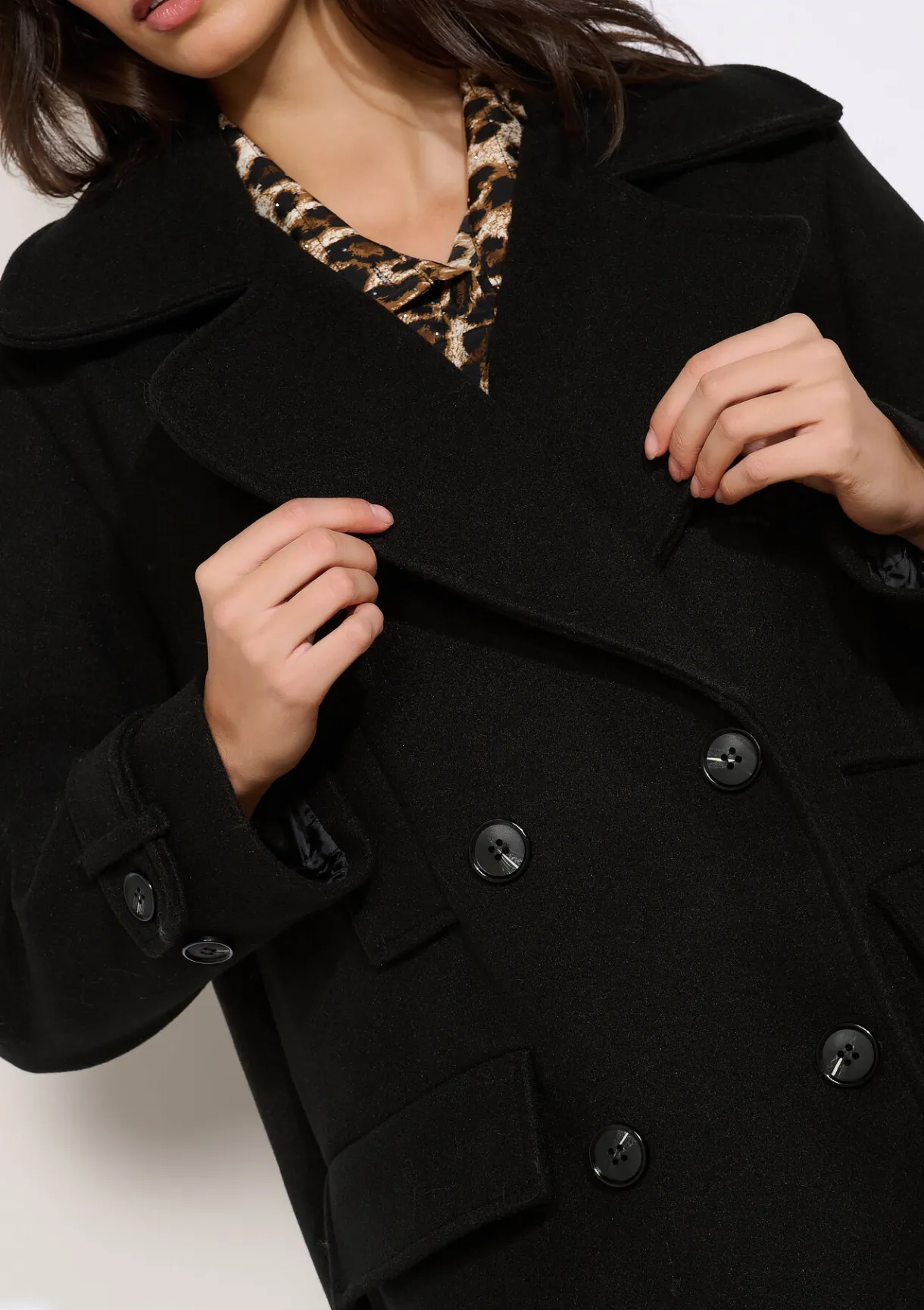 LolaLiza Double-breasted mantel- Mantels En Jassen