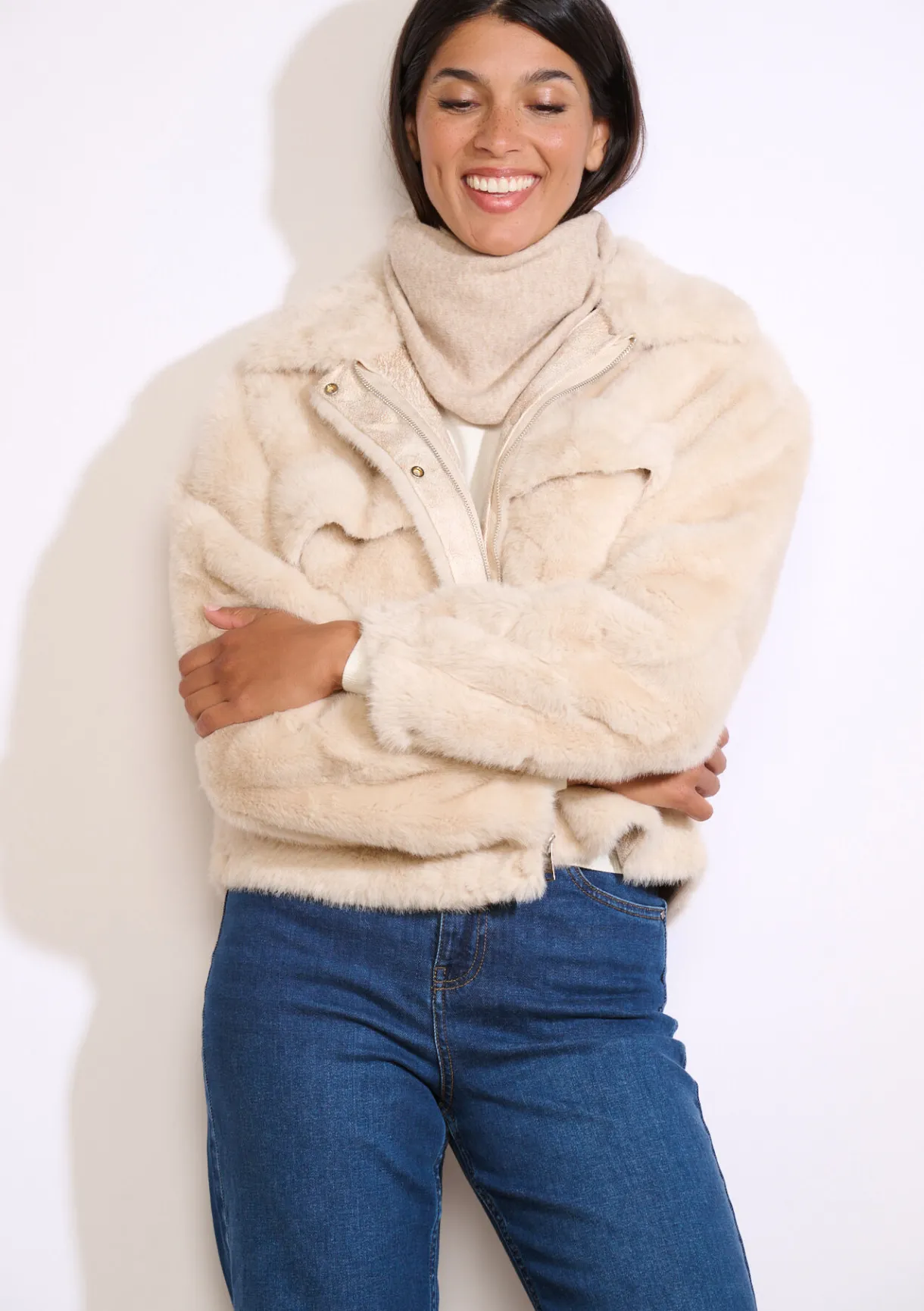 LolaLiza Driehoekige sjaal met wol en viscose- Accessoires