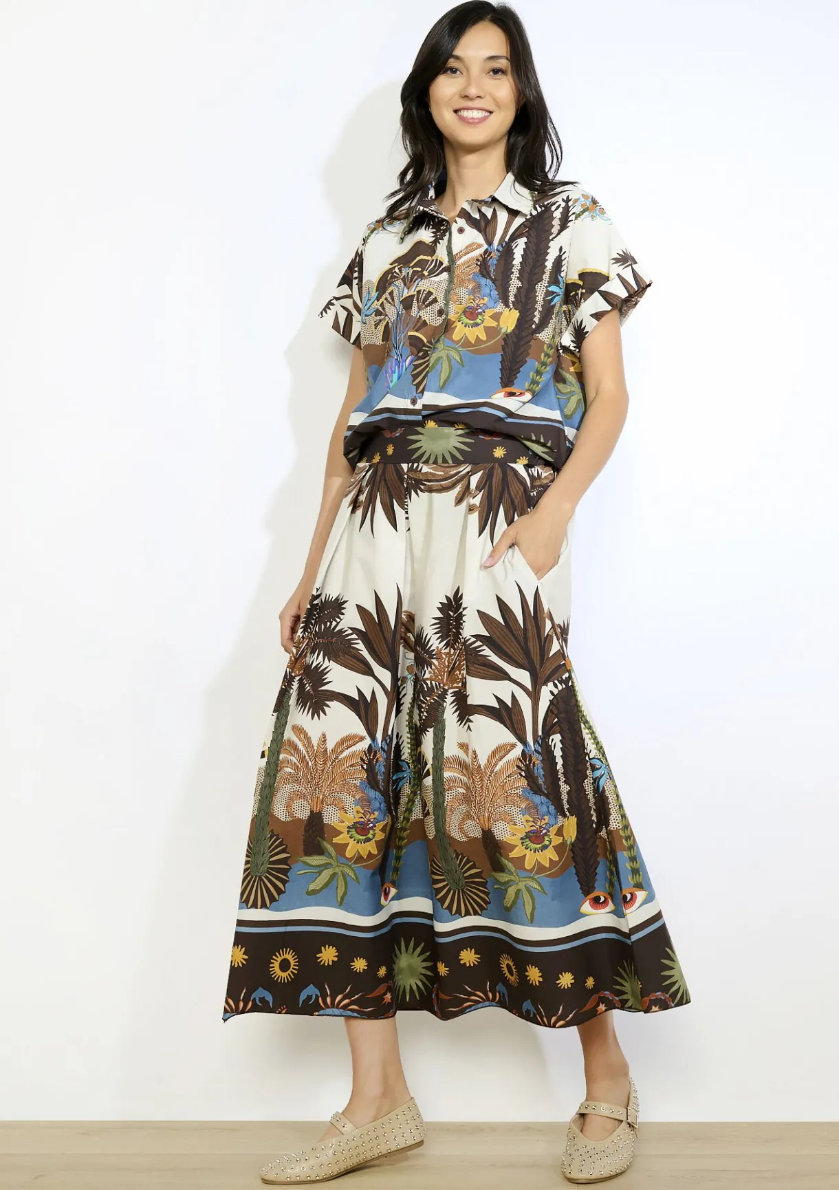 LolaLiza Elegante rok met print- Rokken|Co-Ord Sets