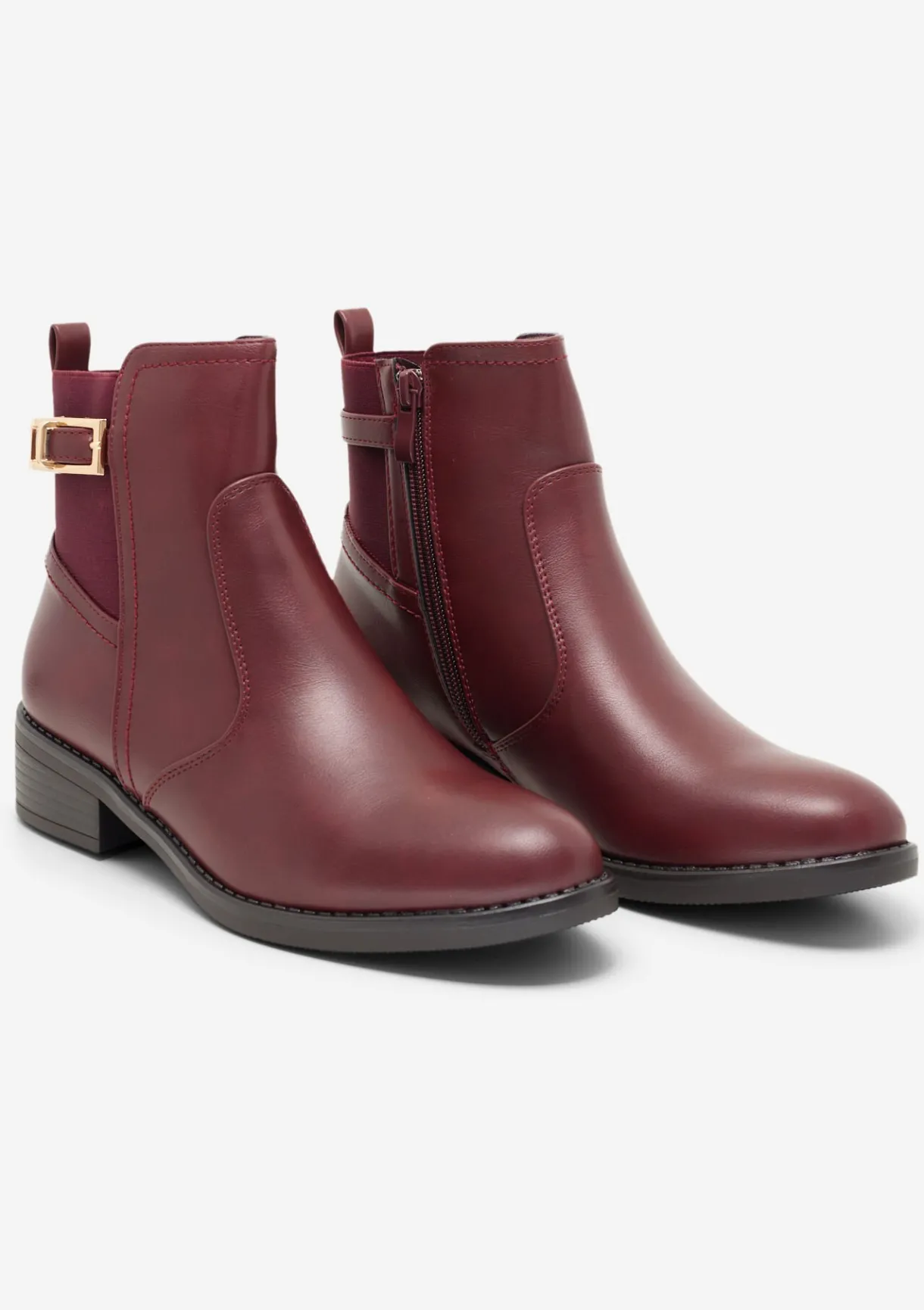 LolaLiza Enkellaarzen met gouden gesp- Schoenen