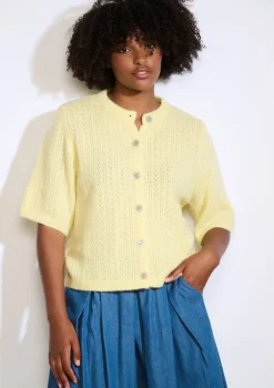 LolaLiza Fijngebreden vestje met kortmouwen- Truien En Cardigans