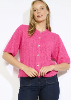 LolaLiza Fijngebreden vestje met kortmouwen- Truien En Cardigans