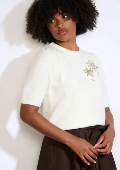 LolaLiza Fijngebreide trui met borduursel- Truien En Cardigans