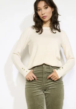 LolaLiza Fijngebreide trui met knopen- Truien En Cardigans