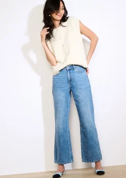 LolaLiza Flared jeans in lichte wassing- Jeans