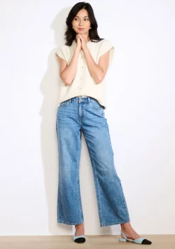 LolaLiza Flared jeans in lichte wassing- Jeans