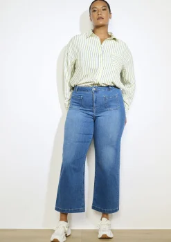 LolaLiza Flared jeans met hoge taille en zakken- Jeans