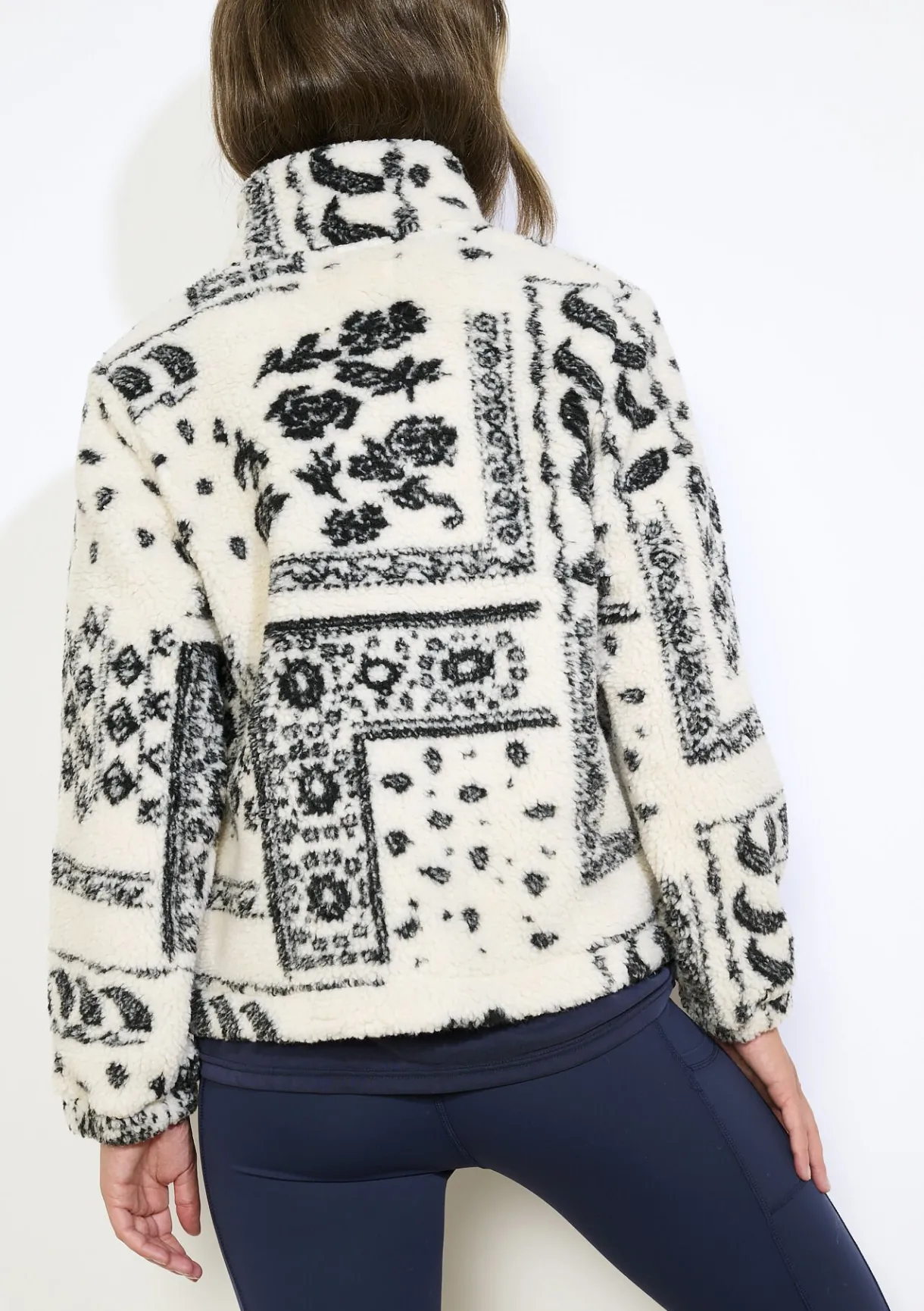 LolaLiza Fleece jas met print- Loungewear|Vesten En Blazers