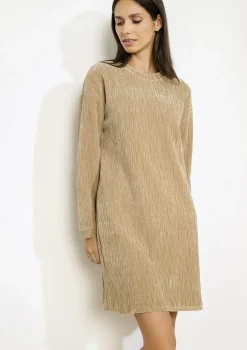 LolaLiza Fluwelen sweaterjurk met kreuktextuur- Jurken