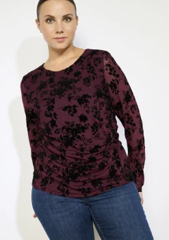 LolaLiza Fluwelen top met bloemenprint- Tops En T-Shirts