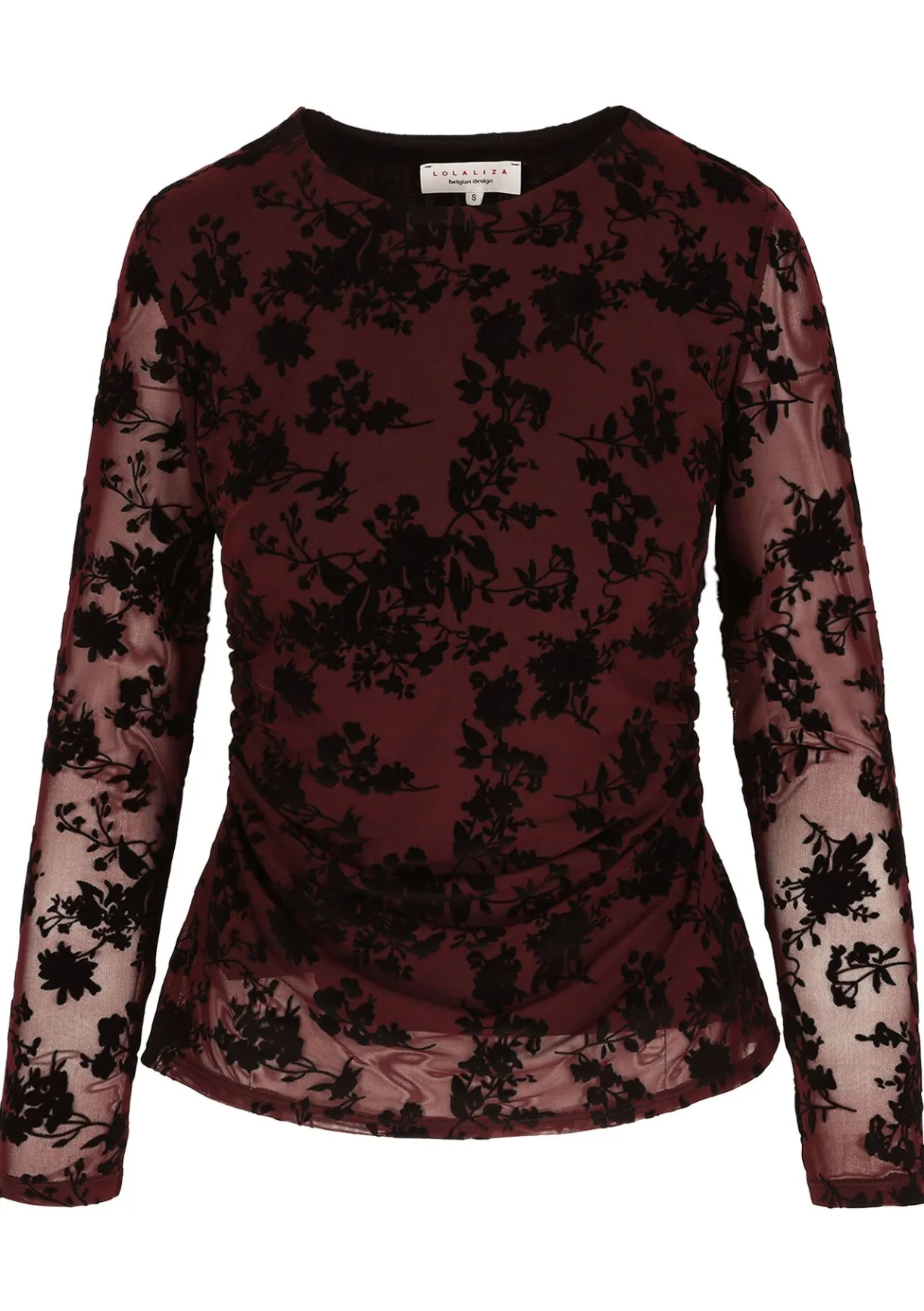 LolaLiza Fluwelen top met bloemenprint- Tops En T-Shirts